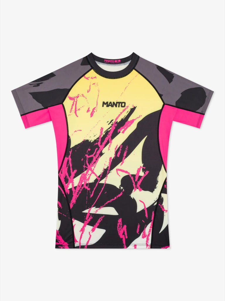 Manto Vortex SS Rashguard Grey-Pink