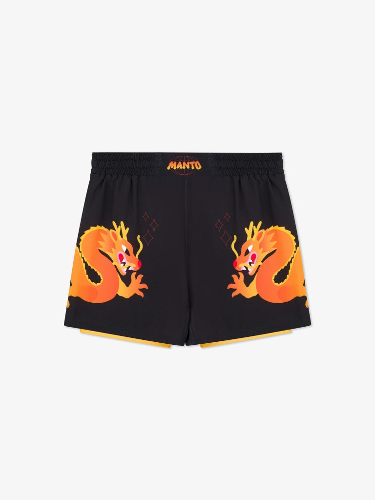 Manto Warsaw To Tokio MMA Fight Shorts Black-Orange