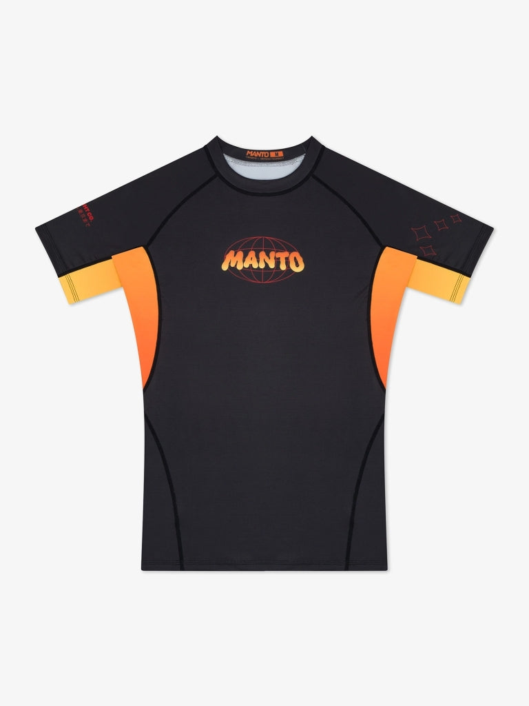 Manto Warsaw To Tokio SS Rashguard Black-Orange