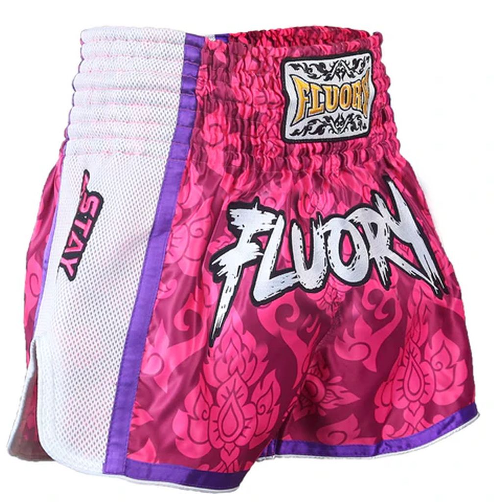 Fluory MTSF64 Muay Thai Shorts Pink