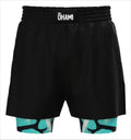 Okami 2-In-1 Urban Vibe MMA Fight Shorts Black-Multicolored