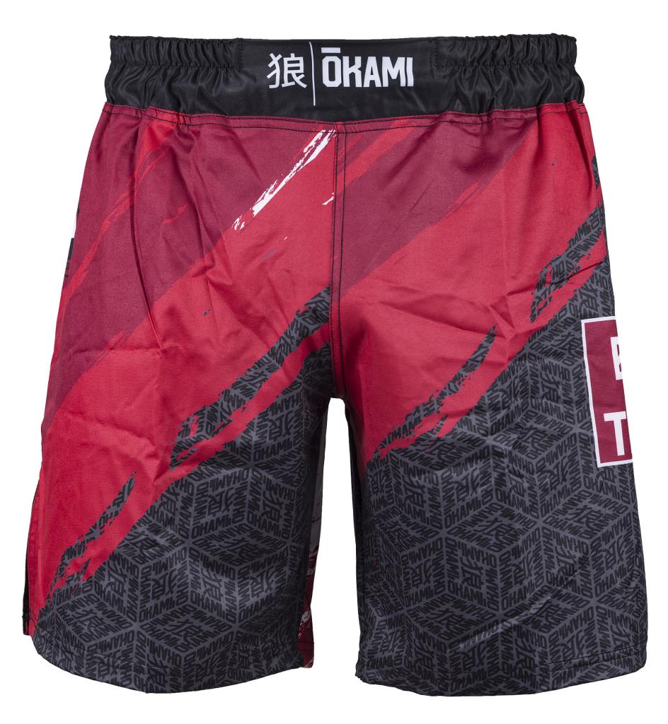 Okami Cube MMA Fight Shorts Red-Black