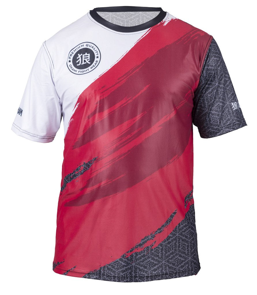 Okami Cube Functional Shirt Red-White