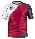 Okami Cube SS Rashguard Red-White