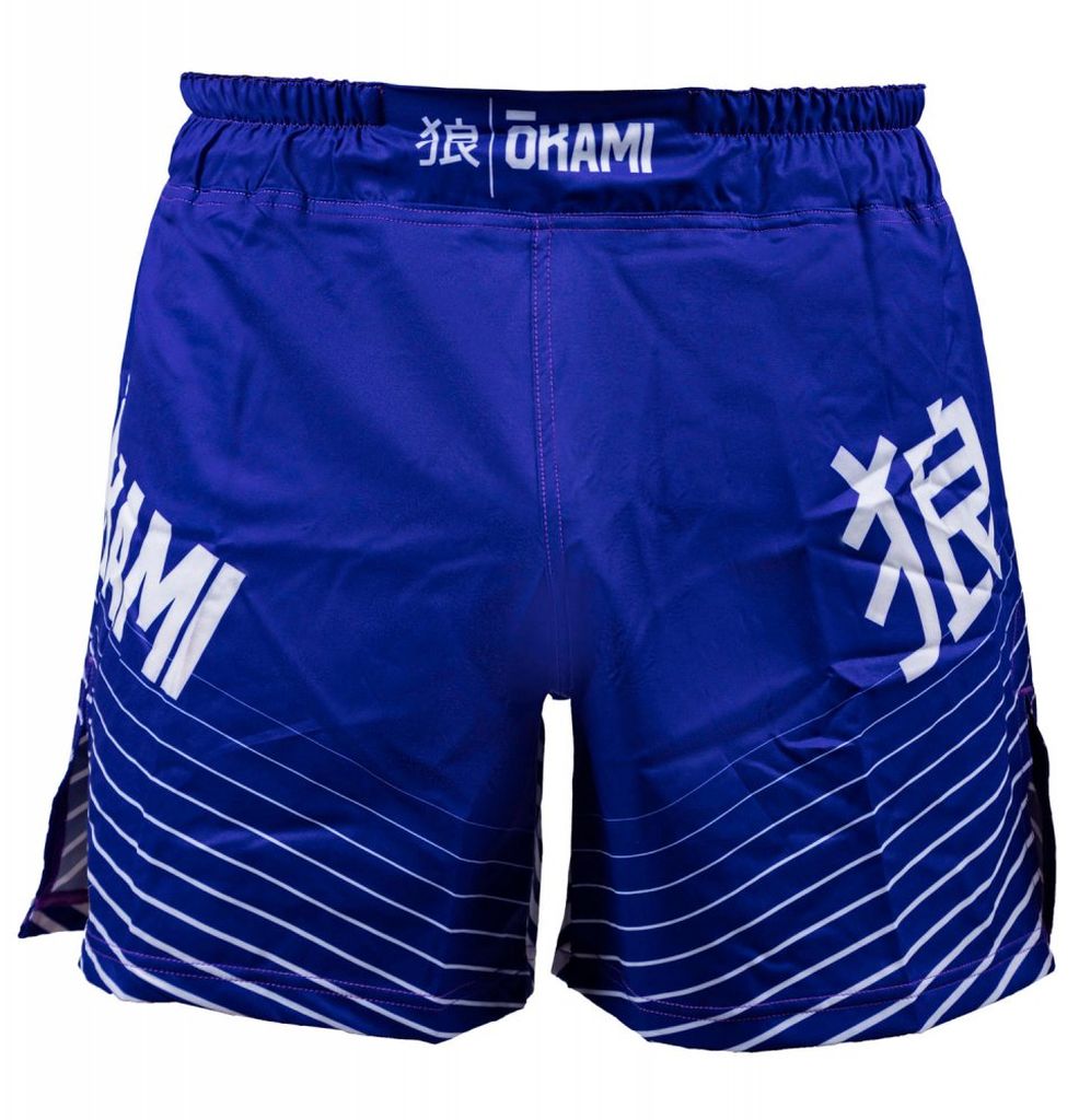 Okami Big Kanji MMA Fight Shorts Blue