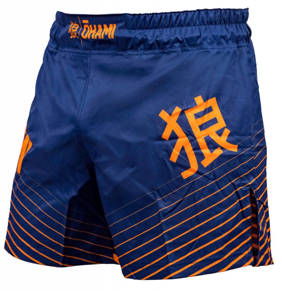 Okami Big Kanji MMA Fight Shorts Black-Red
