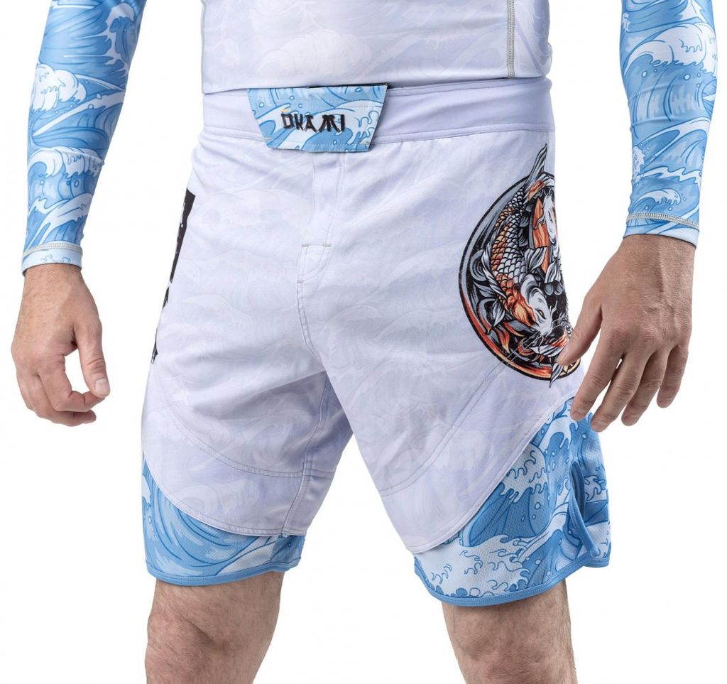 Okami Kois MMA Fight Shorts White