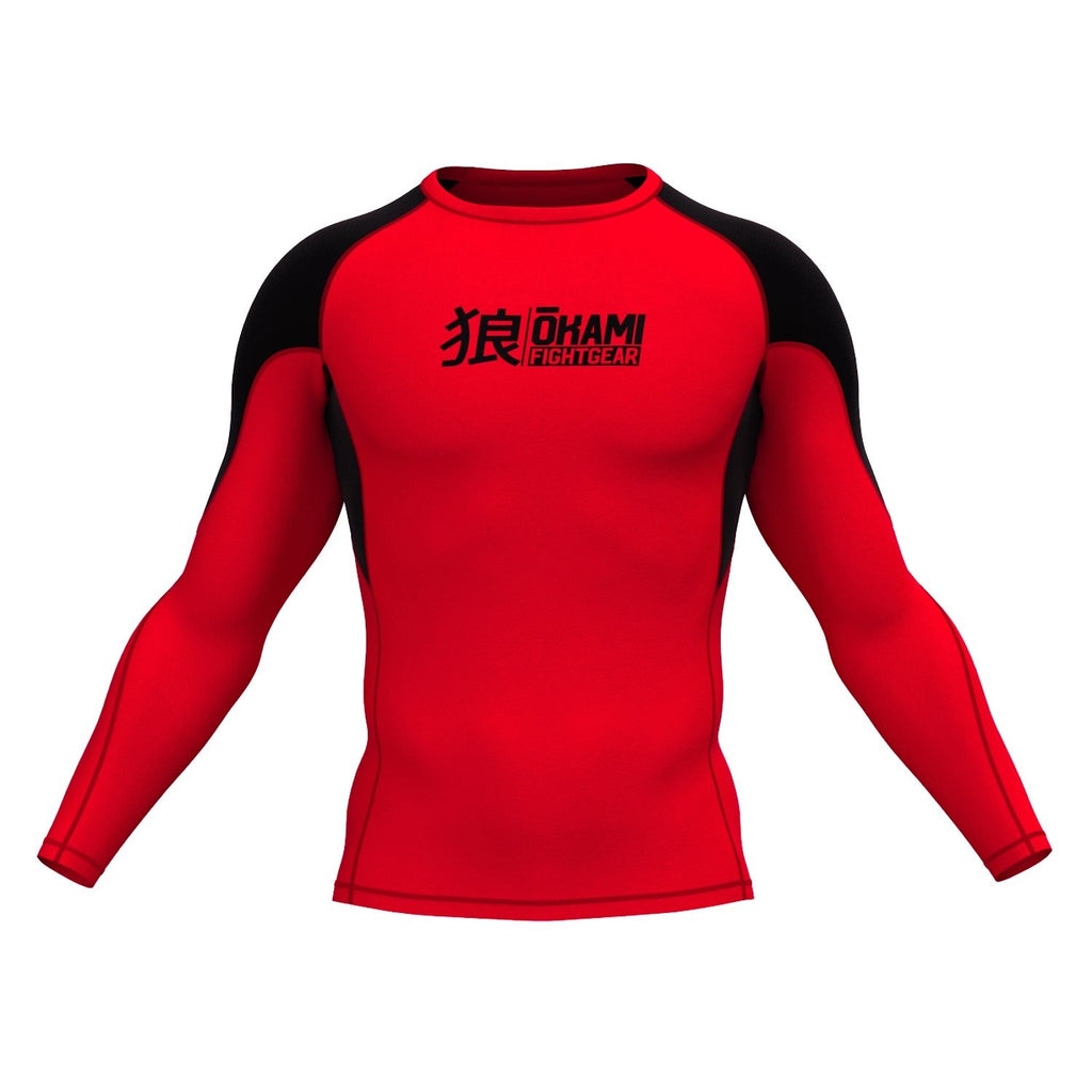 Okami Keii LS Rashguard Red-Black