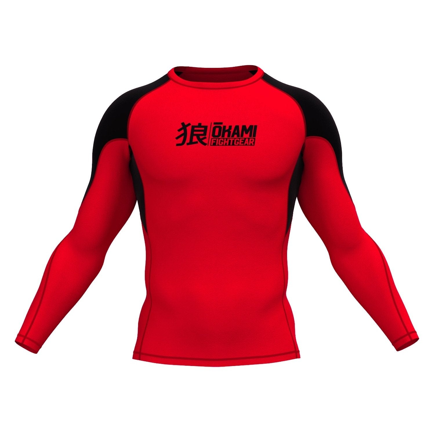 Okami Keii LS Rashguard Red-Black