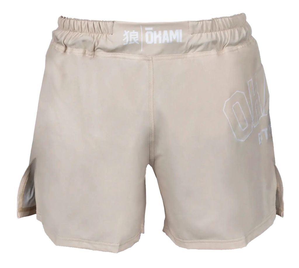 Okami Logo MMA Fight Shorts Green-White