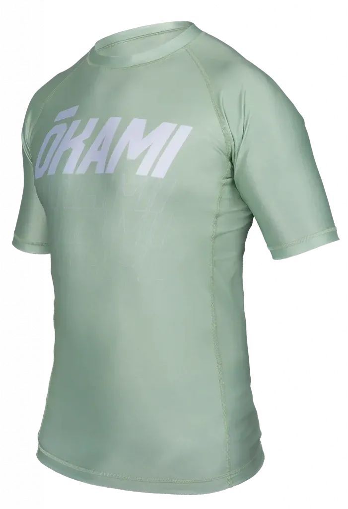 Okami Logo SS Rashguard Brown-White