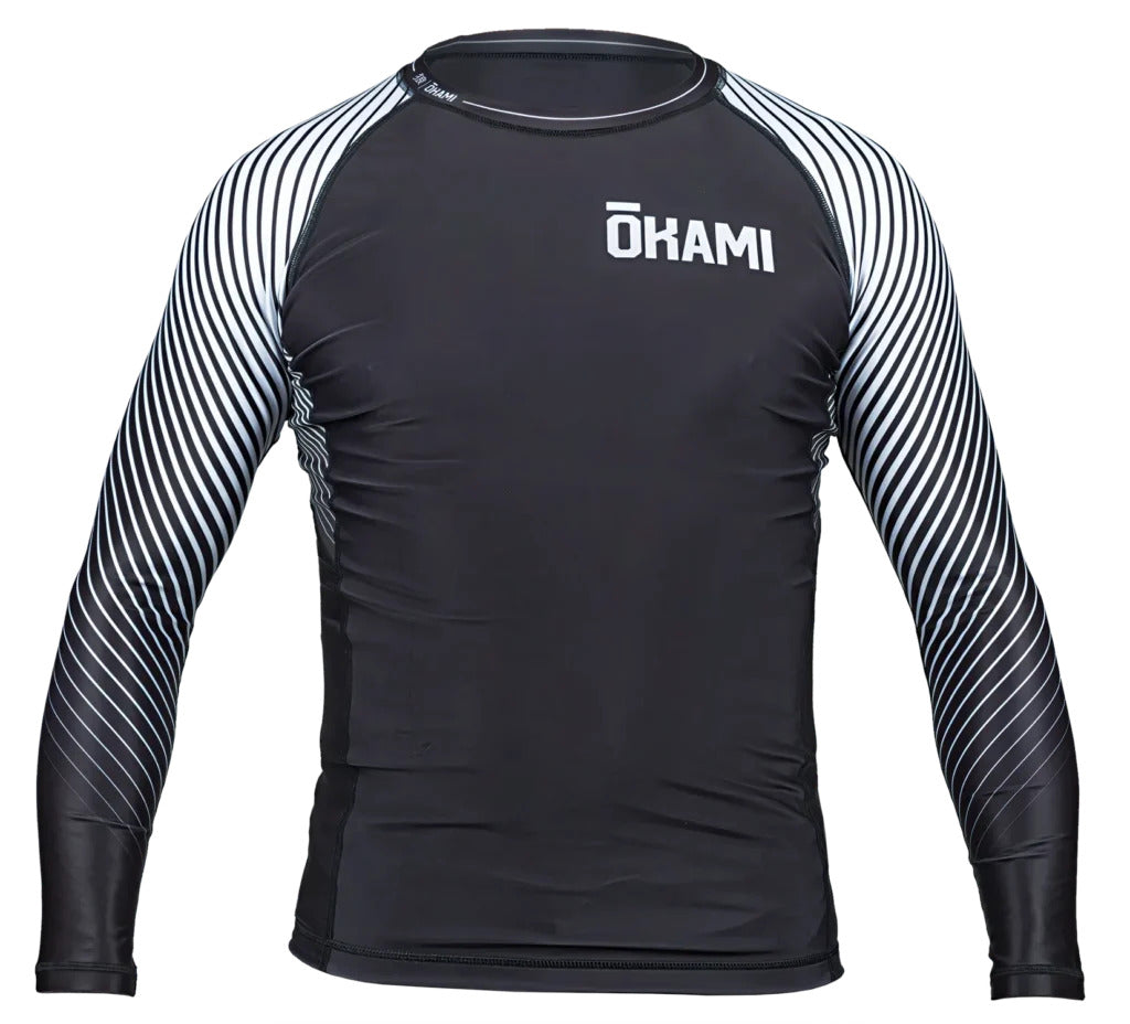 Okami Big Kanji LS Rashguard Black-White