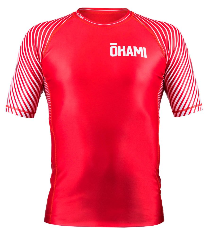 Okami Big Kanji SS Rashguard Red
