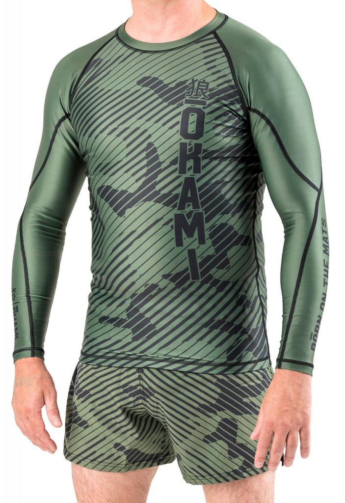 Okami Camo LS Rashguard Green