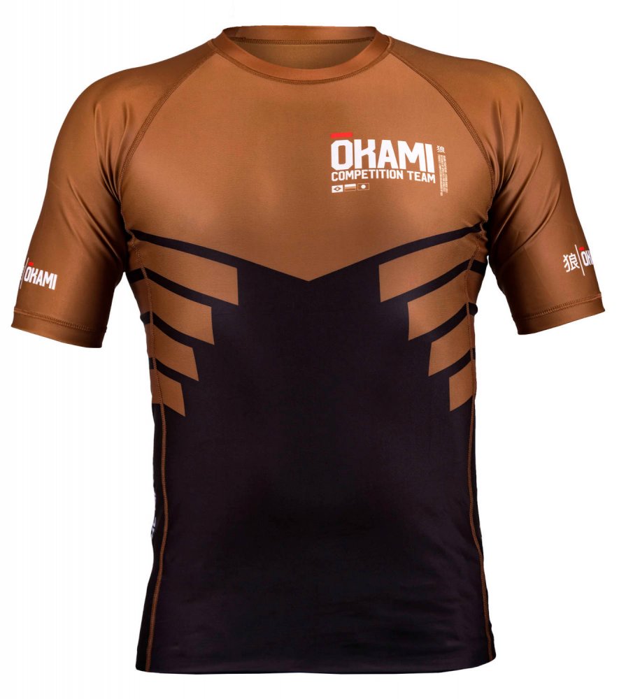 Okami Competition Team Ranked SS Rashguard Brown
