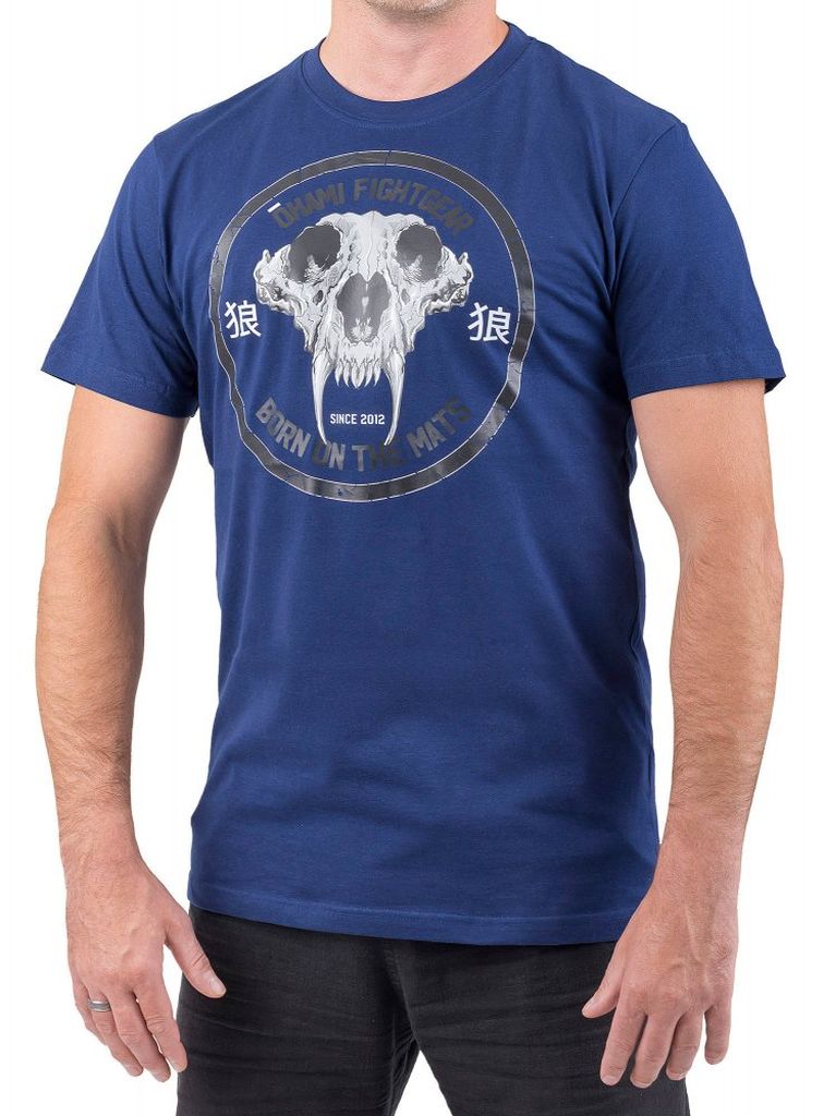 Okami T-Shirt Wolf Skull Blue