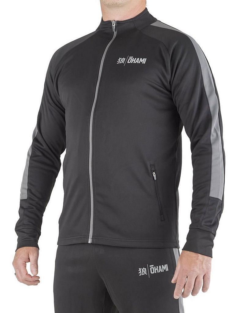 Okami Tracksuit Top Workout Black-Grey