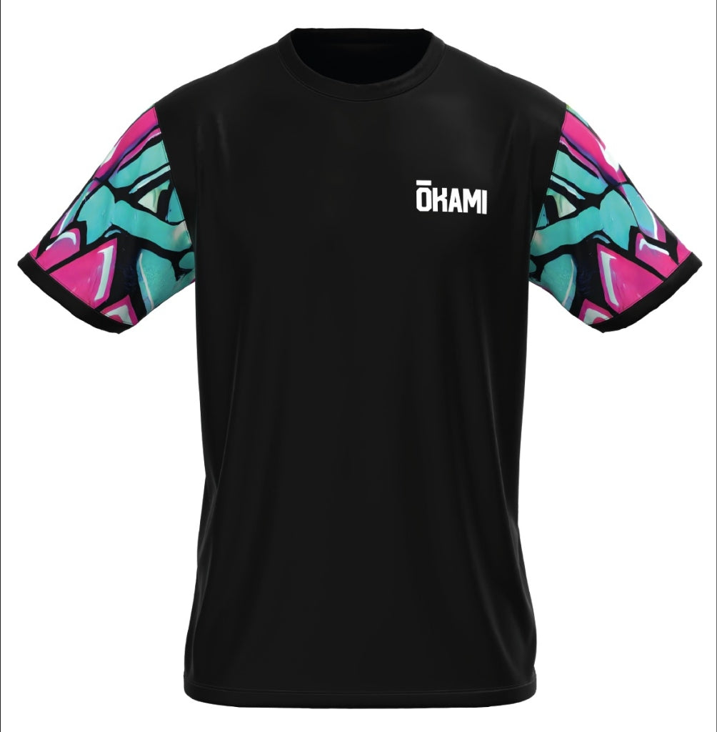 Okami Urban Vibe Functional Shirt Black-Multicolored