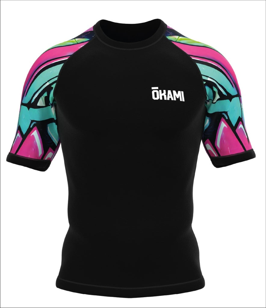 Okami Urban Vibe SS Rashguard Black-Multicolored