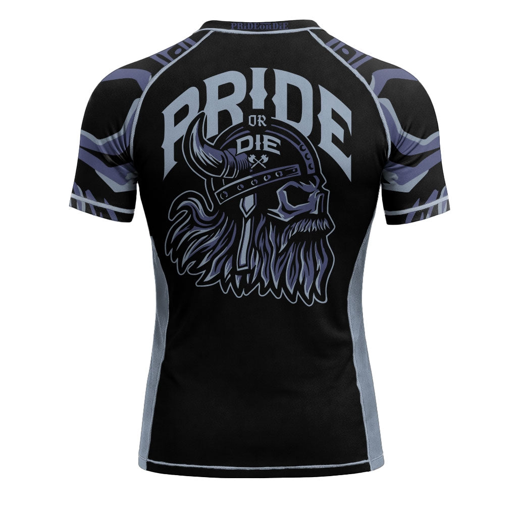 Pride Or Die Brotherhood V2 SS Rashguard Black-Grey