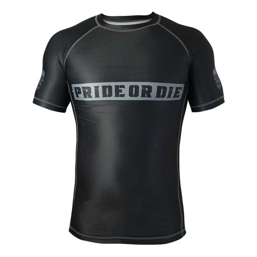 Pride Or Die Busted Knuckles SS Rashguard Black