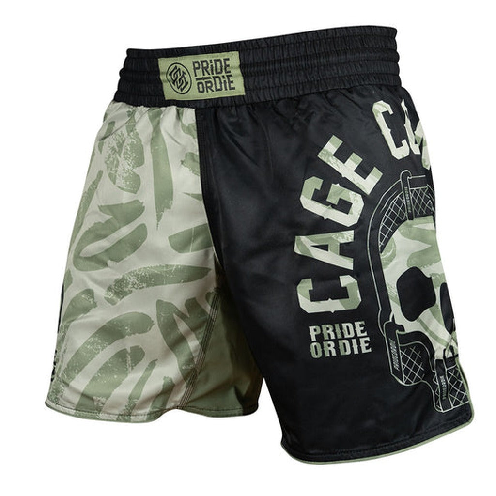 Pride Or Die Cage Control MMA Fight Shorts Black