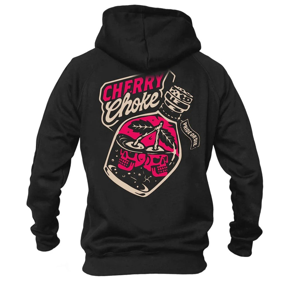 Pride Or Die Cherry Choke Hoodie Black-Red
