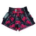 Pride Or Die Cherry Choke Muay Thai Shorts Black-Red