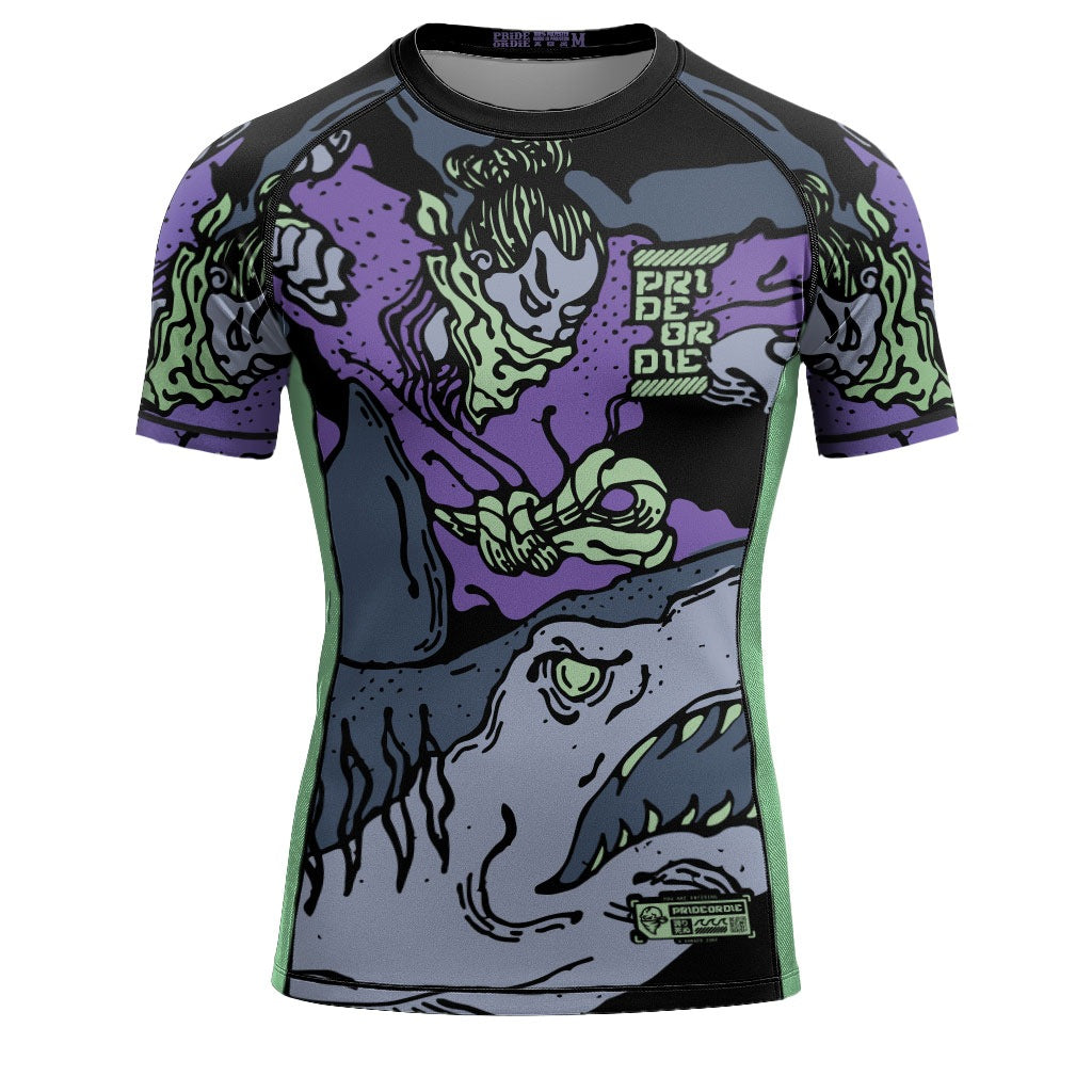 Pride Or Die Dangerous Water V2 SS Rashguard Black-Purple