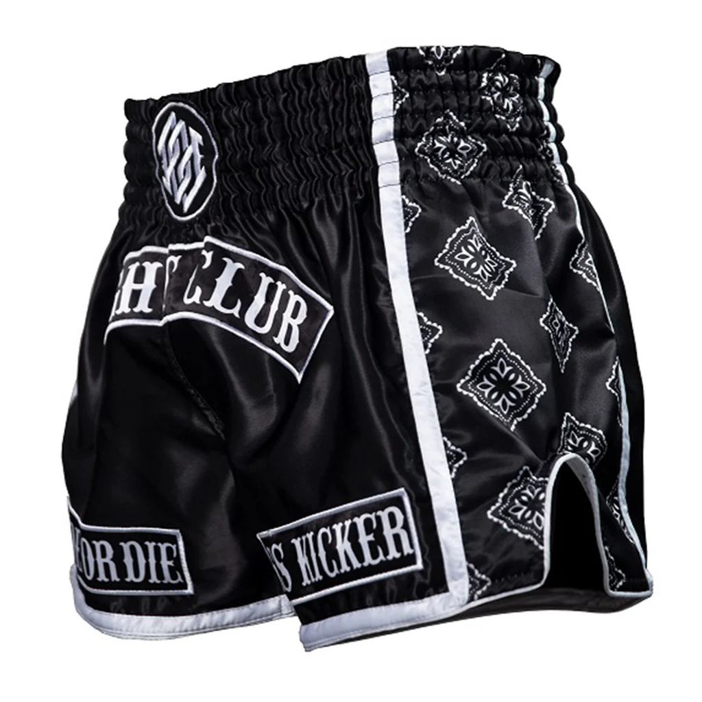 Pride Or Die Fight Club Muay Thai Shorts Black