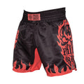 Pride Or Die Reckless Flames MMA Fight Shorts Black