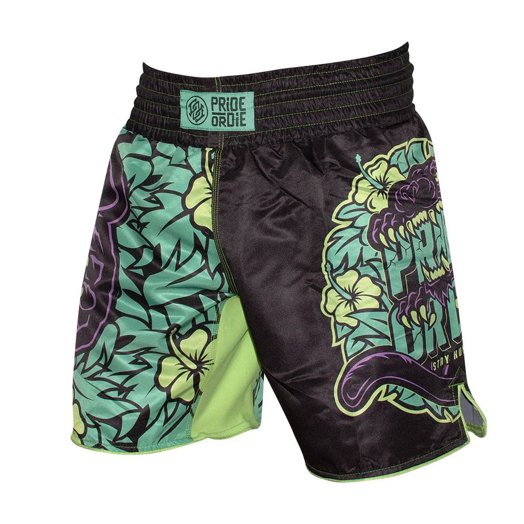 Pride Or Die Stay Hungry MMA Fight Shorts Black