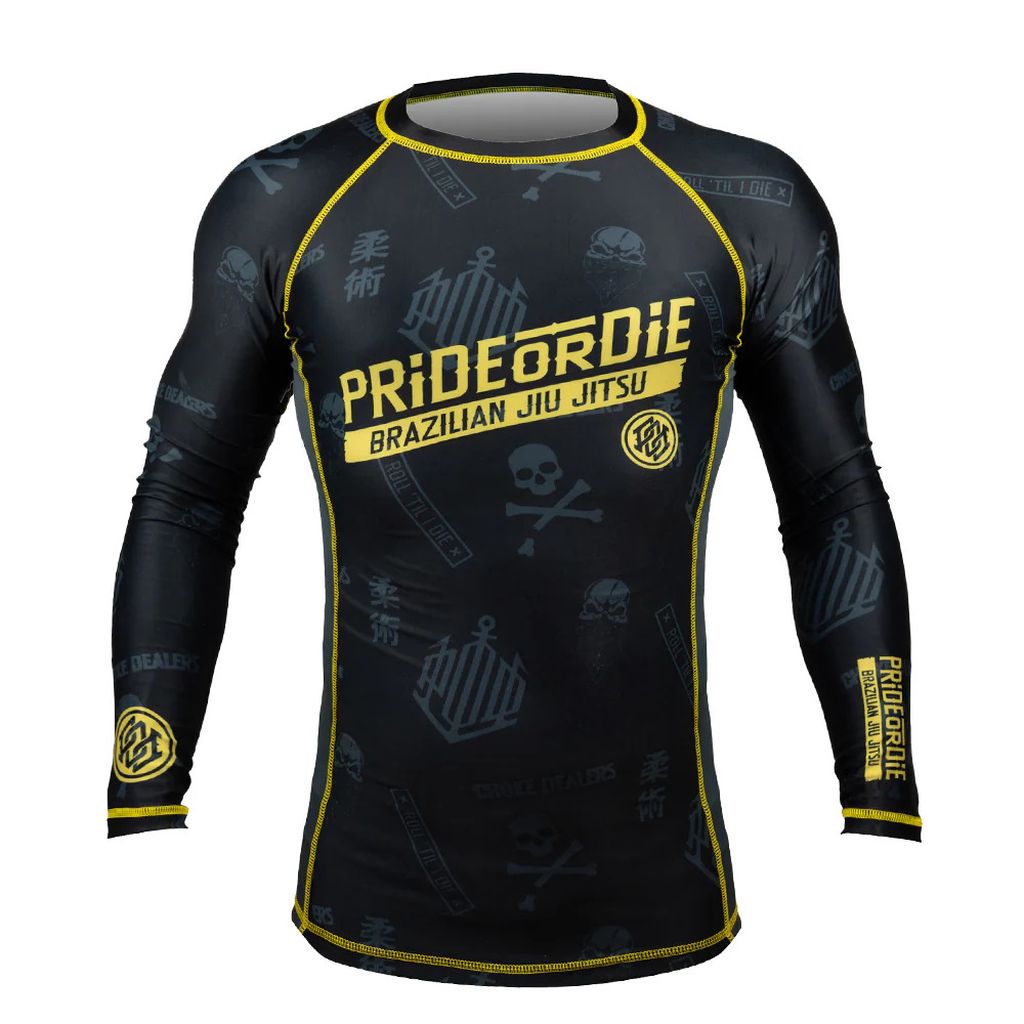 Pride Or Die Hang Loose Black LS Rashguard Black