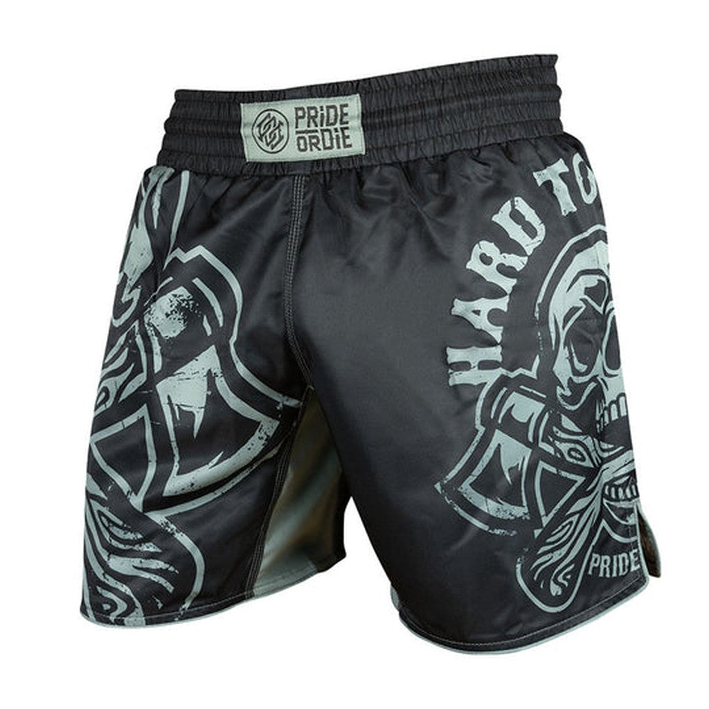Pride Or Die Hard To Defeat MMA Fight Shorts Black