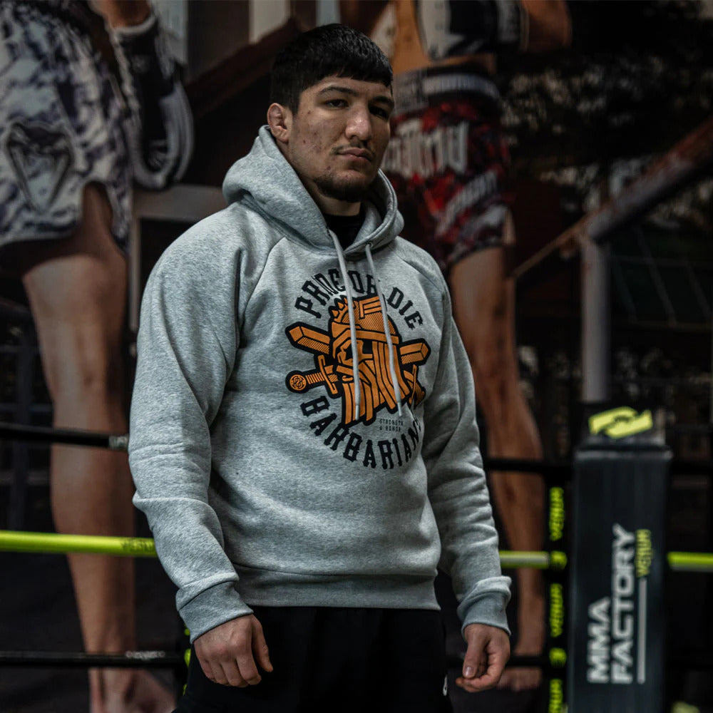 Pride Or Die Hoodie Barbarians Grey