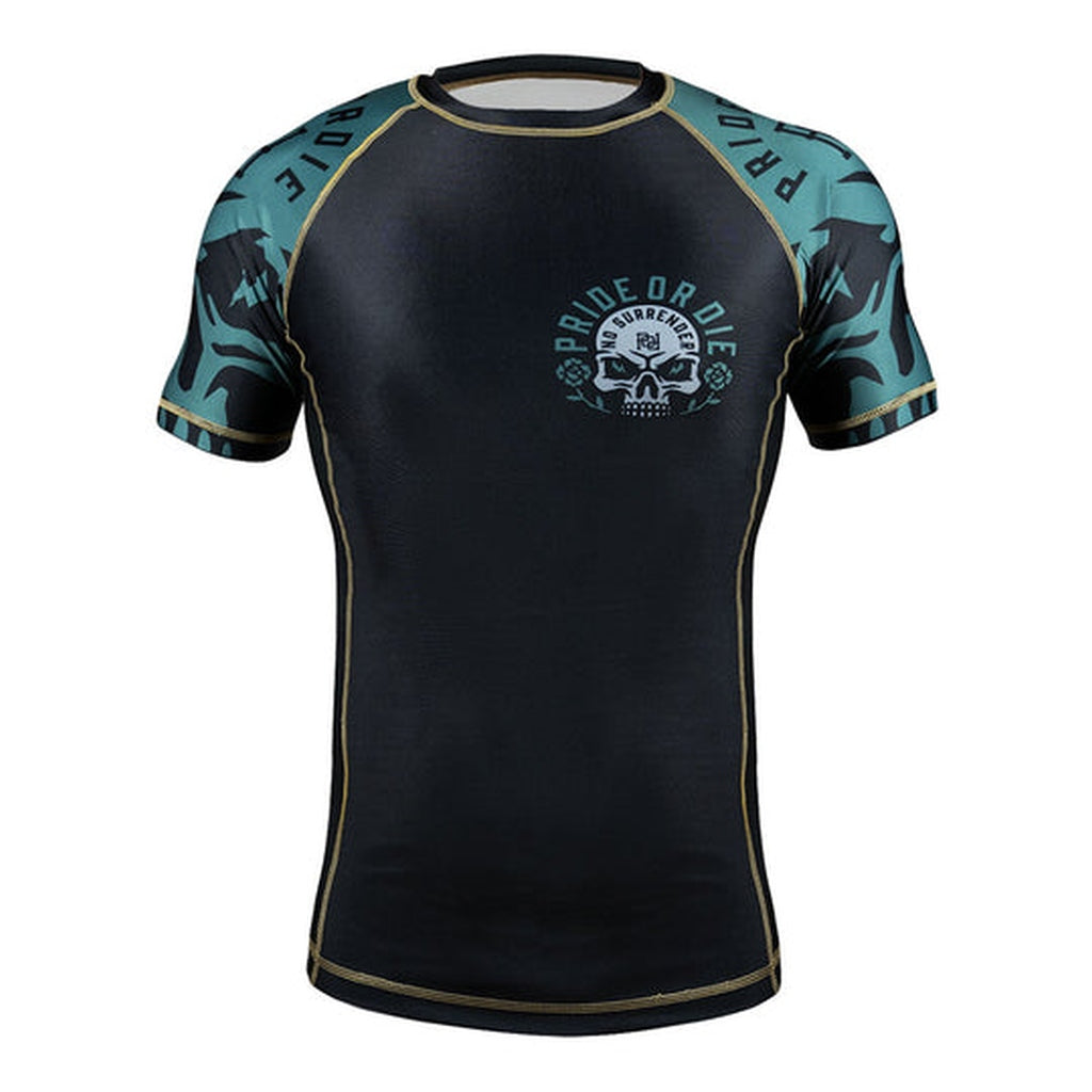 Pride Or Die No Surrender SS Rashguard Black