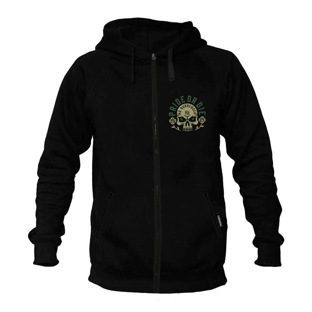 Pride Or Die No Surrender Zipper Hoodie Black