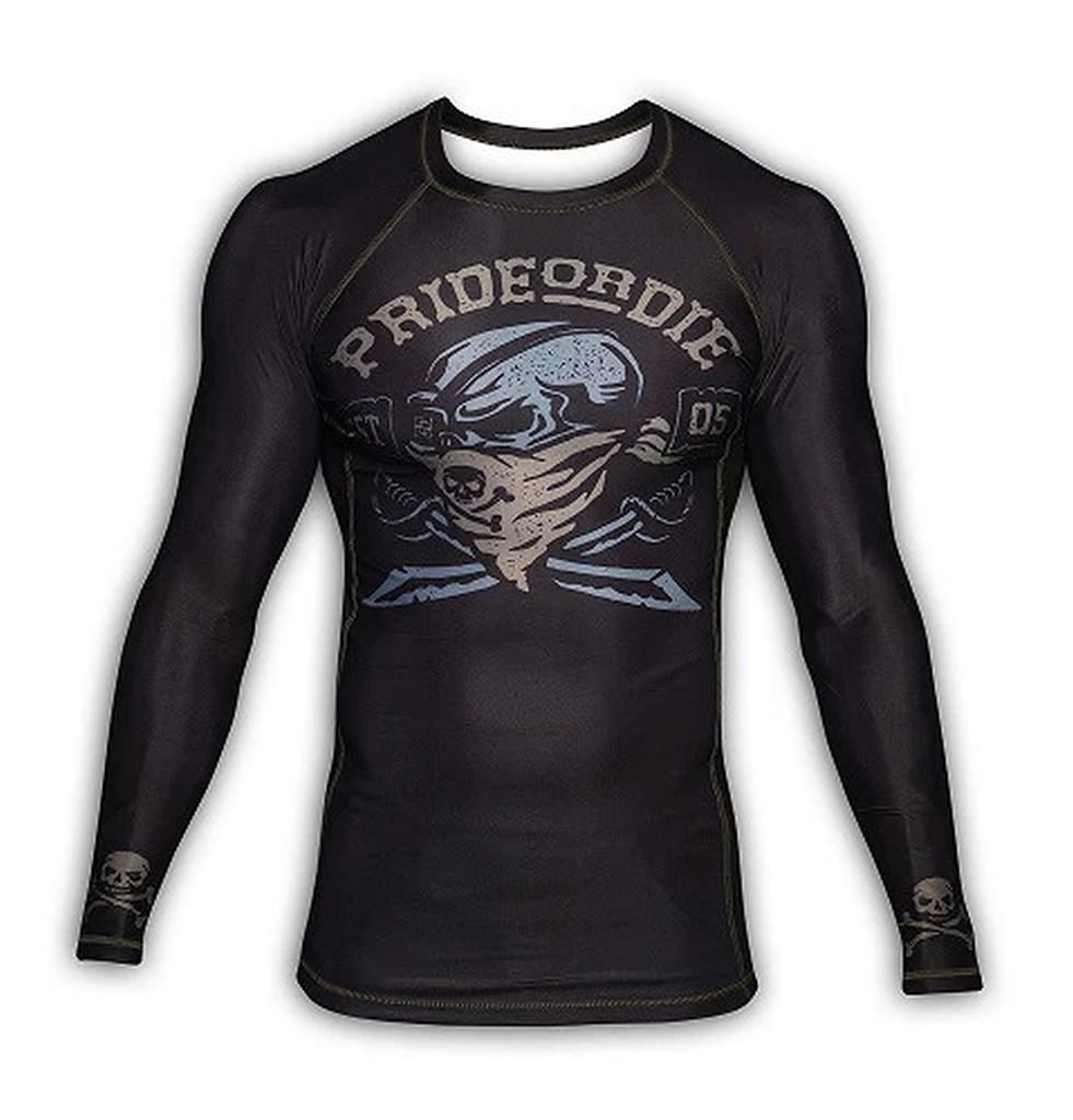 Pride Or Die Pirate LS Rashguard Black