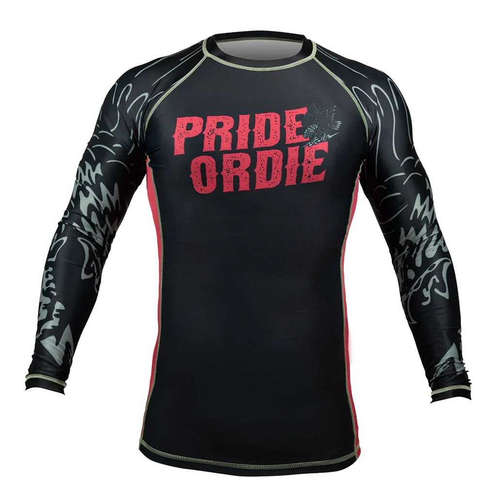 Pride Or Die Prey On The Strong LS Rashguard Black