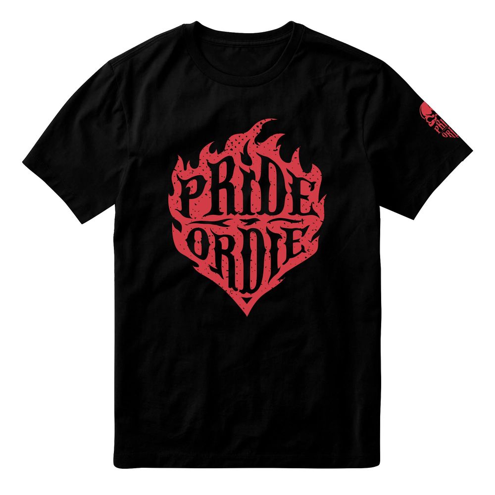 Pride Or Die Reckless FlamesT-shirt Black