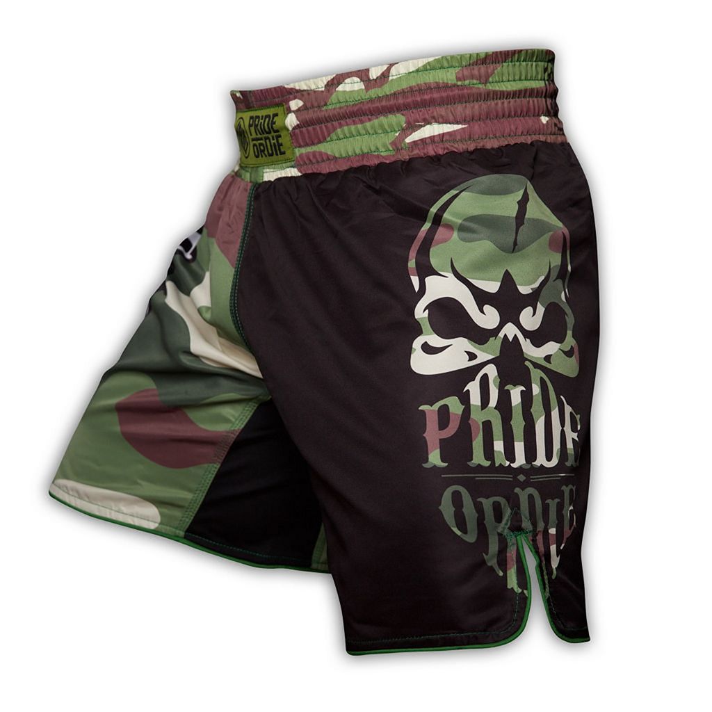 Pride Or Die Reckless Jungle MMA Fight Shorts Black-Camo