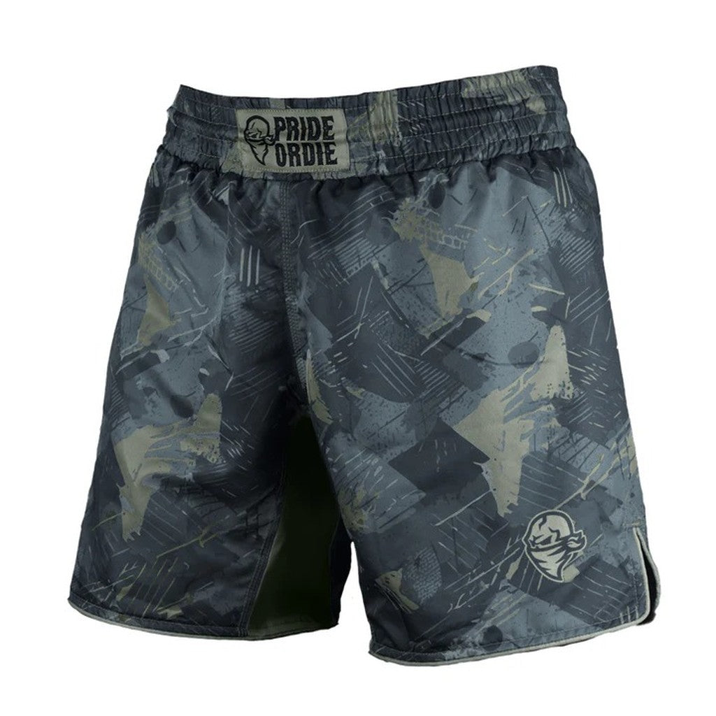 Pride Or Die Shadow MMA Fight Shorts Black-Camo