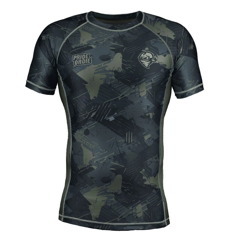 Pride Or Die Shadow SS Rashguard Black-Camo