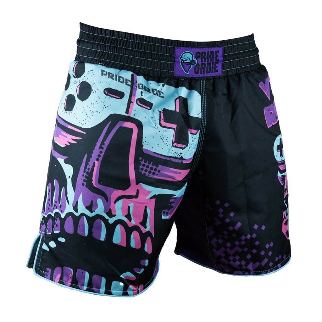 Pride Or Die Violent Reality MMA Fight Shorts Black-Purple