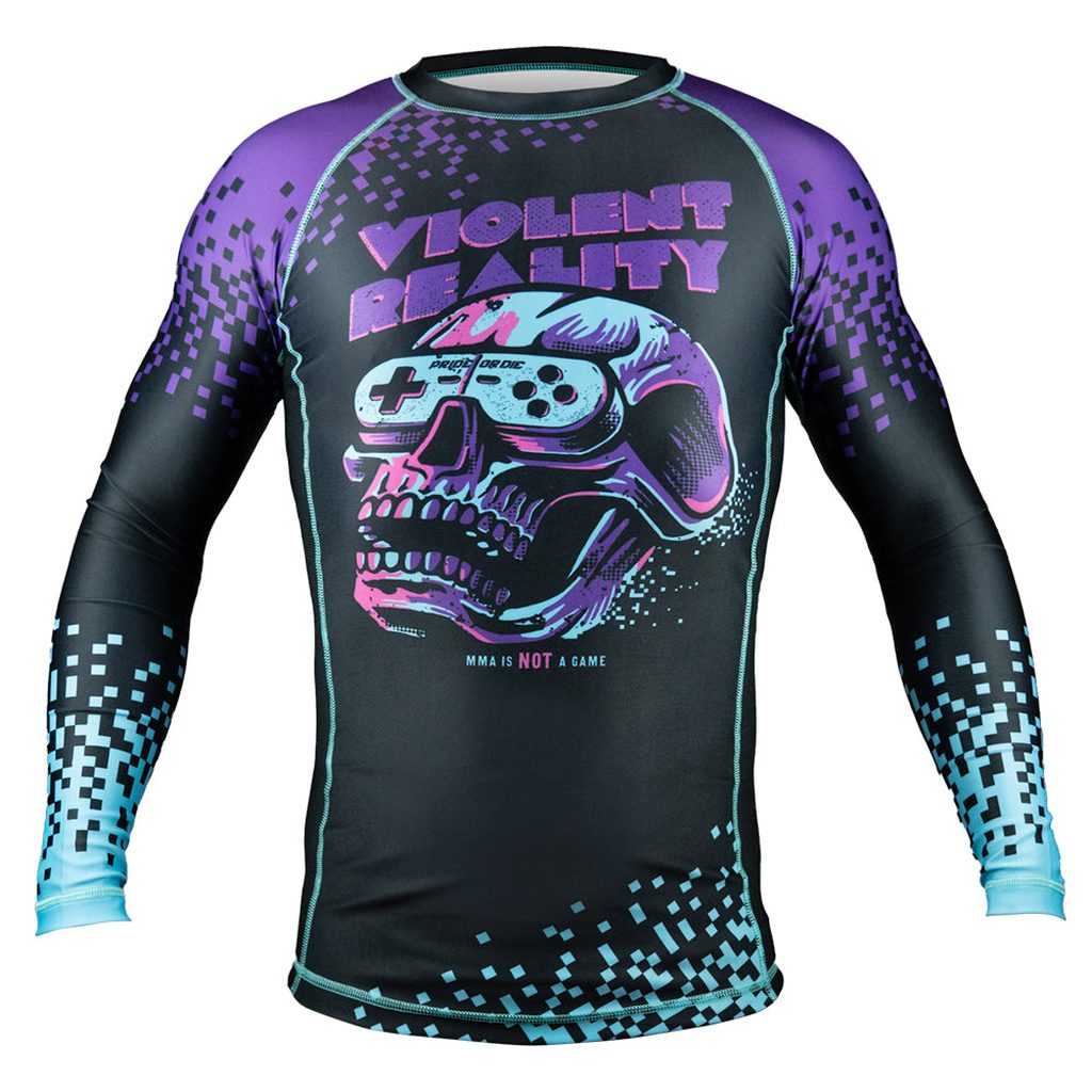 Pride Or Die Violent Reality LS Rashguard Black-Purple