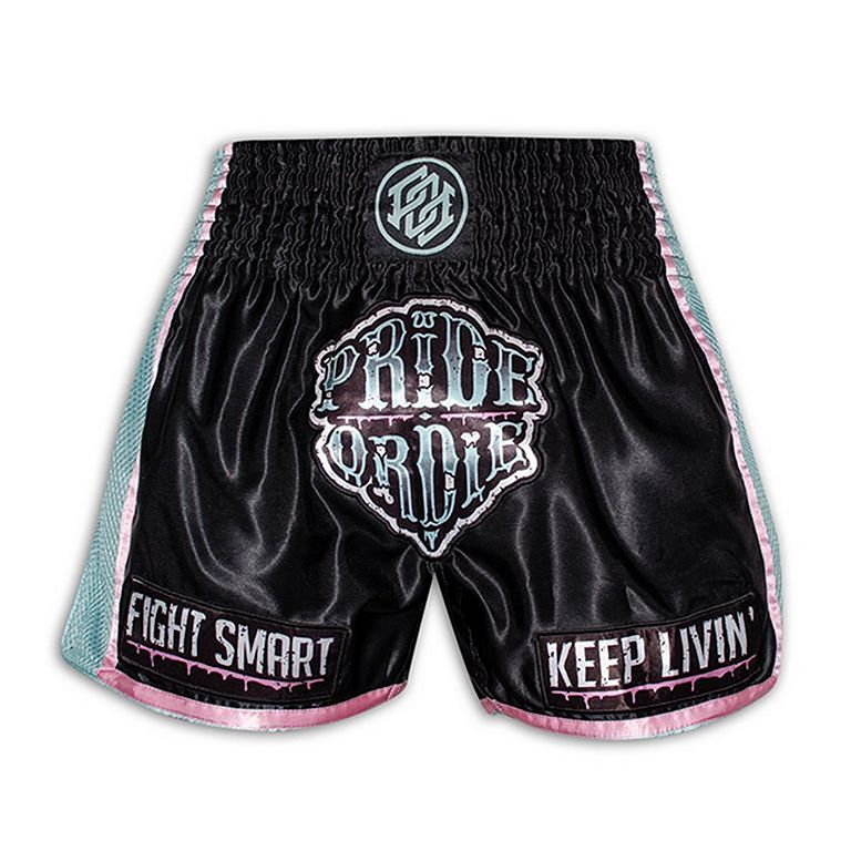 Pride Or Die Z-Camp Muay Thai Shorts Black-Light Blue