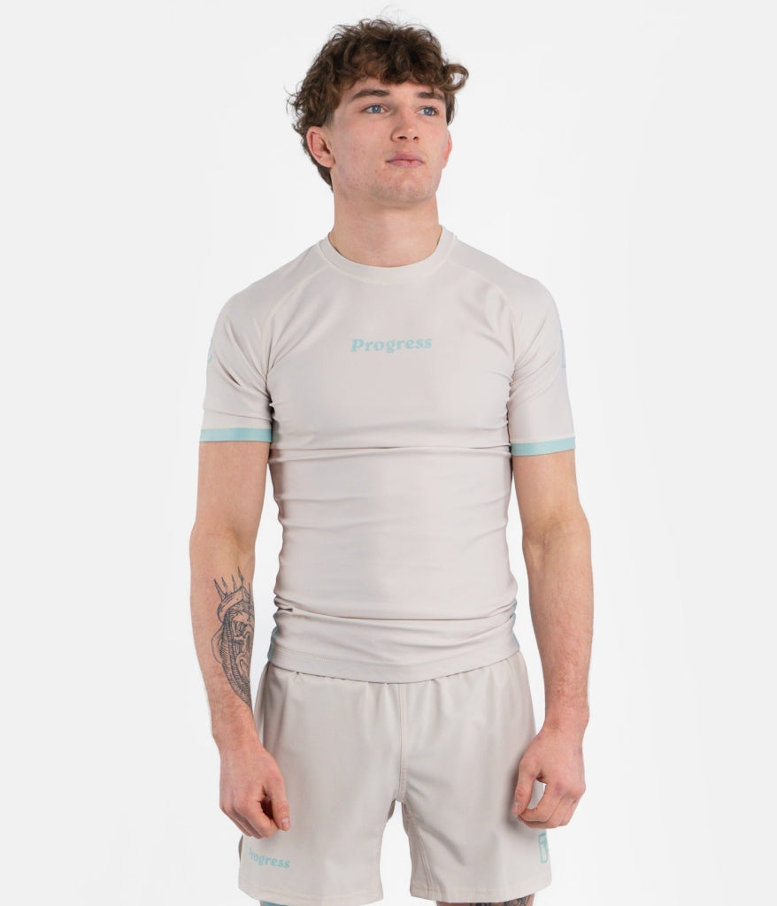 Progress Jiu Jitsu Academy+ SS Rashguard Black-White
