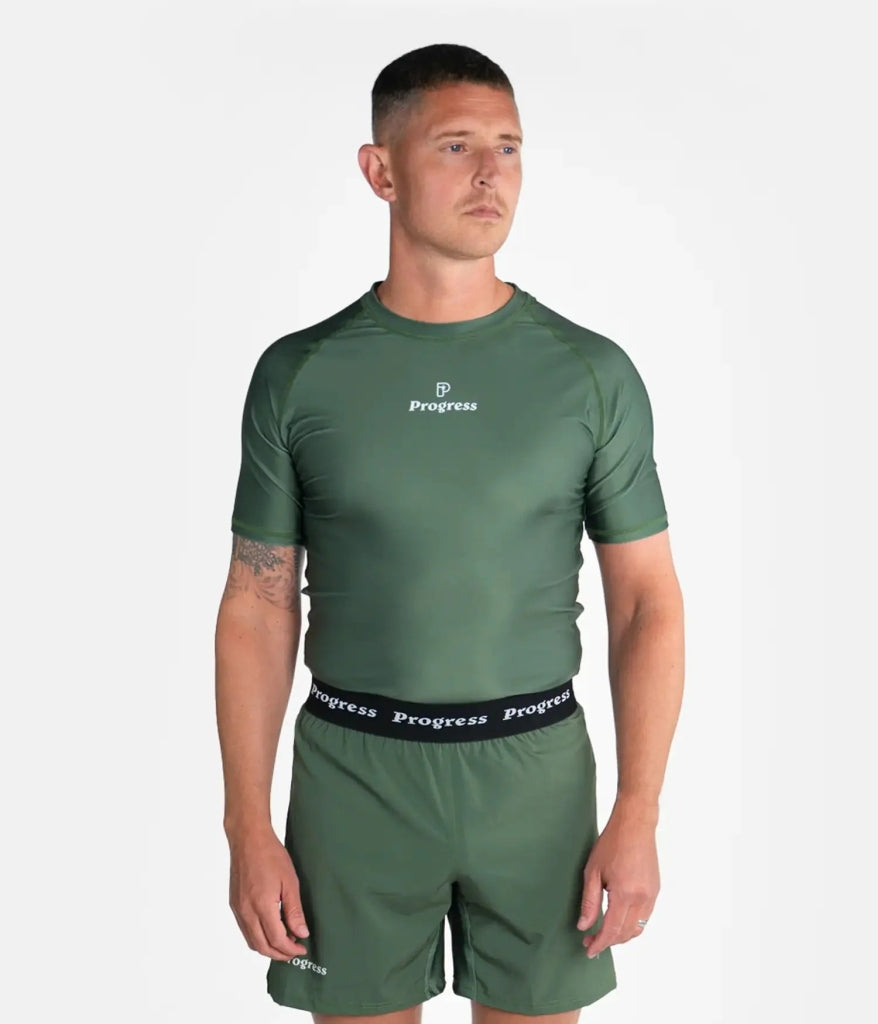 Progress Jiu Jitsu Academy SS Rashguard Green