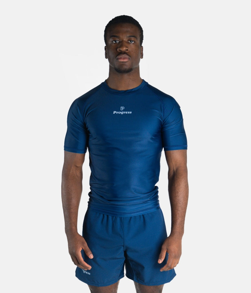Progress Jiu Jitsu Academy SS Rashguard Navy Blue