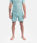 Progress Jiu Jitsu Academy+ Hybrid Mint MMA Fight Shorts Light Blue-White
